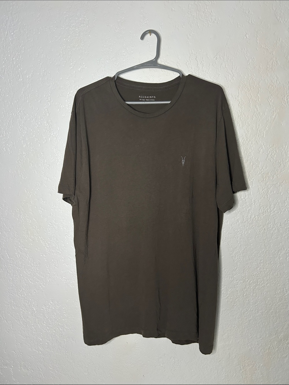 All Saints Olive Green Crew Neck Short Sleeve Tee